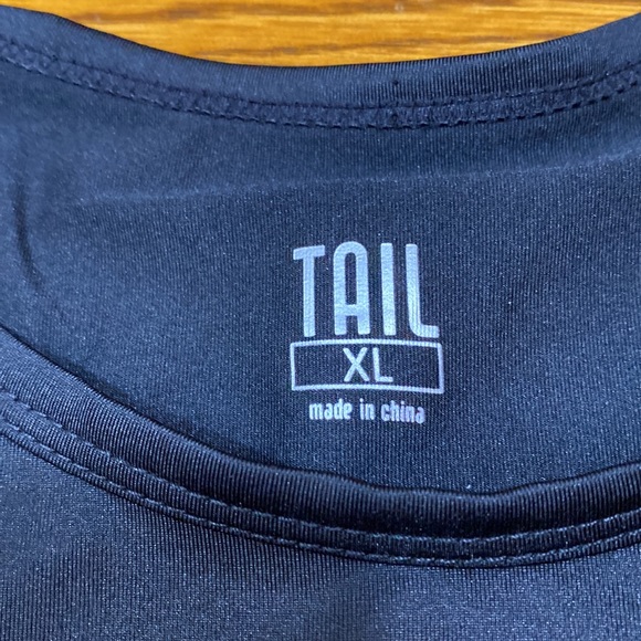 TAIL Golf Top Long Sleeve Round Neck Perforated and Cut Out Design Black XL - Picture 3 of 12